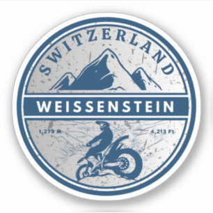Weißenstein jura Alpes - Schweizer Alpen - Motorra Aufkleber