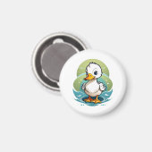 Weißente Magnet (Vorderseite/Rückseite)