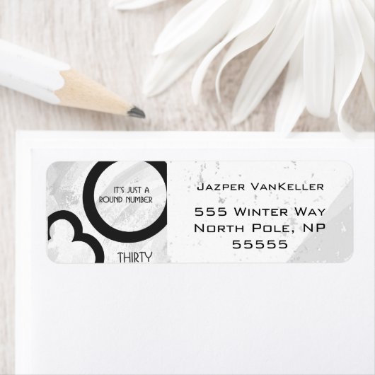 Weißer 30. Geburtstag (Insitu)