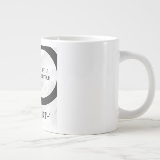 Weißer 30. Geburtstag Jumbo-Tasse (Rechts)