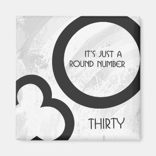 Weißer 30. Geburtstag Magnet