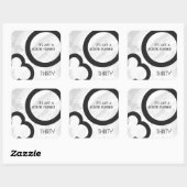 Weißer 30. Geburtstag Quadratischer Aufkleber (Blatt)