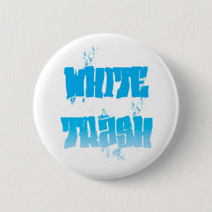 weißer Abschaum Graffiti-Design Button