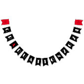 Weißer Abschluss Wimpelkette (Alle)