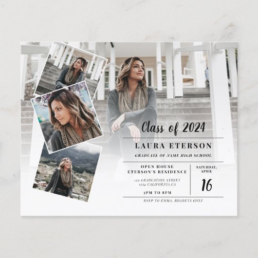 Weißer Abschluss zum Haushalt für schwarzes Foto (Vorderseite)