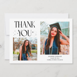 Weißer Absolvent Danke 2-Foto  Ankündigung