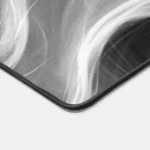 Weißer Abstrakter Rauch Swirl Schreibtischunterlage (Ecke)