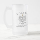 Weißer Adler Mattglas Bierglas (Links)