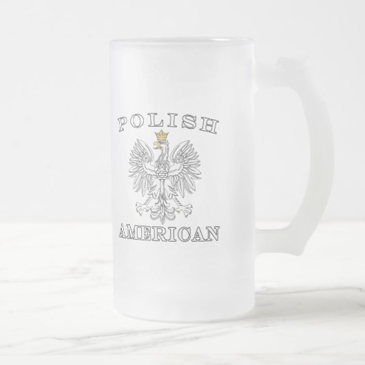 Weißer Adler Mattglas Bierglas (Rechts)
