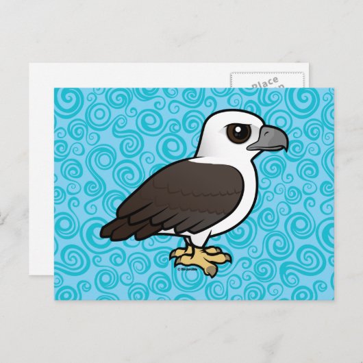 Weißer Adler Postkarte (Vorne/Hinten)
