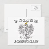 Weißer Adler Postkarte (Vorne/Hinten)