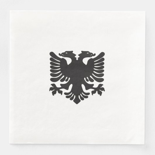 Weißer Adler und Schwarzer Albanischer Adler Napki Serviette (Vorderseite)