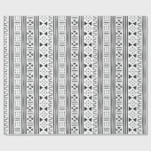 Weißer Afrikaner MudCloth des Schwarz-| inspiriert Geschenkpapier (Flach)