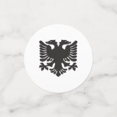 Weißer Albanischer Adler Confetti Konfetti (Klein Vorderseite)