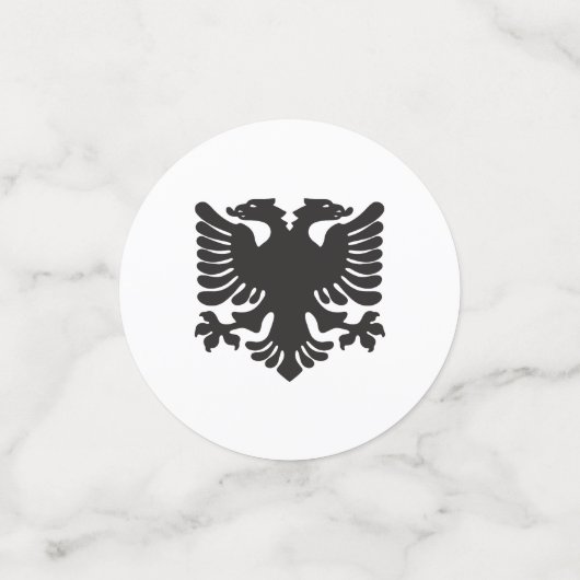 Weißer Albanischer Adler Confetti Konfetti (Klein Vorderseite)