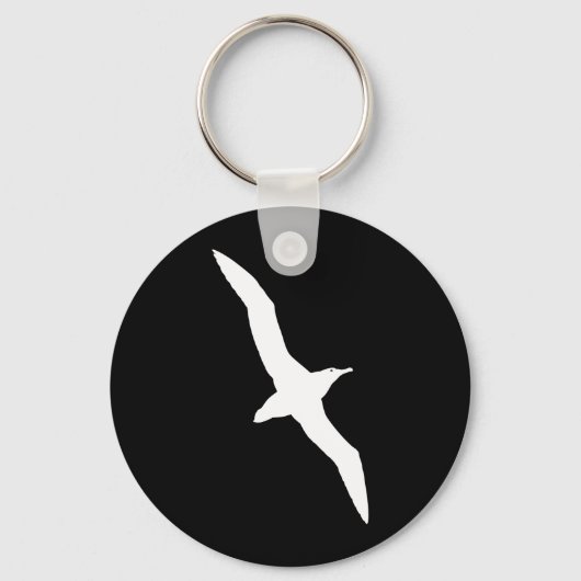 Weißer Albatross-Vogel im Flug Schlüsselanhänger (Vorderseite)