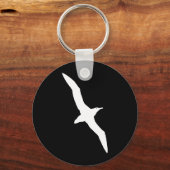 Weißer Albatross-Vogel im Flug Schlüsselanhänger (Vorderseite)