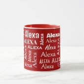 Weißer ALEXA-Name auf Rot Tasse (Zentrum)
