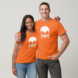 Weißer alien-Schädel-Dunkelheits-T - Shirt