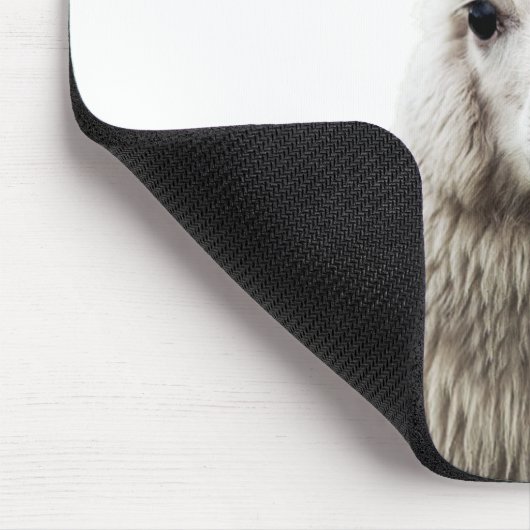 Weißer Alpaca Mousepad (Ecke)