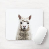 Weißer Alpaca Mousepad (Mit Mouse)