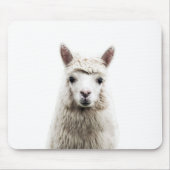 Weißer Alpaca Mousepad (Vorne)