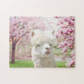Weißer Alpaca Puzzle (Horizontal)