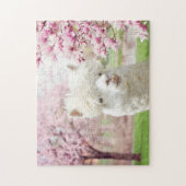 Weißer Alpaca Puzzle (Vertikal)