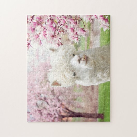 Weißer Alpaca Puzzle (Vertikal)
