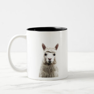 Weißer Alpaca Zweifarbige Tasse