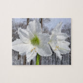 Weißer Amaryllis und Schnee II Puzzle (Horizontal)