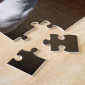 Weißer Amerikaner Pitbull Terrier Rettungs-Hund Puzzle (Seite)