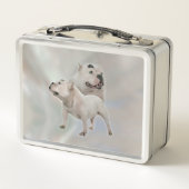 Weißer amerikanischer Tyrann Metall Brotdose (Rückseite)