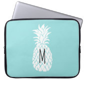 weißer Ananas Laptopschutzhülle (Vorderseite)