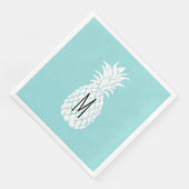 weißer Ananas Serviette (Ecke)