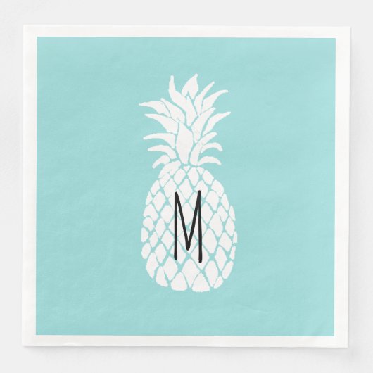 weißer Ananas Serviette (Vorderseite)