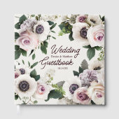 Weißer Anemon auf Schneewittchen Gästebuch (Vorderseite)