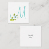 Weißer Anemone Blume Aquarellfarben Mitteilungskarte (Vorne/Hinten)