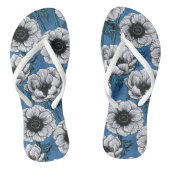 Weißer Anemongarten Badesandalen (Fußbett)