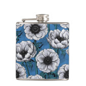 Weißer Anemongarten Flachmann (Vorderseite)