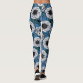 Weißer Anemongarten Leggings (Rückseite)