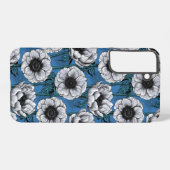 Weißer Anemongarten Samsung Galaxy Hülle (Rückseite (Horizontal))