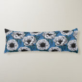 Weißer Anemongarten Seitenschläferkissen (Vorderseite)