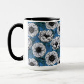 Weißer Anemongarten Tasse (Links)