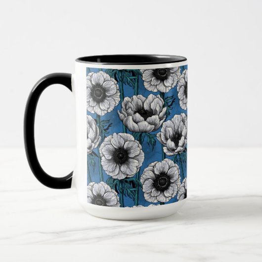 Weißer Anemongarten Tasse (Links)