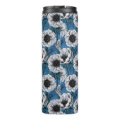 Weißer Anemongarten Thermosbecher (Rückseite)