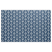 Weißer Anker auf Navy Blue Background Pattern Stoff (Yard (91,4 cm))