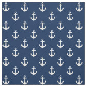 Weißer Anker auf Navy Blue Stoff (Muster)