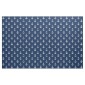 Weißer Anker auf Navy Blue Stoff (Fat Quarter (45,7 x 55,9 cm))