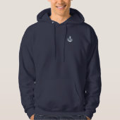 Weißer Anker der Modemflotte Hoodie (Vorderseite)